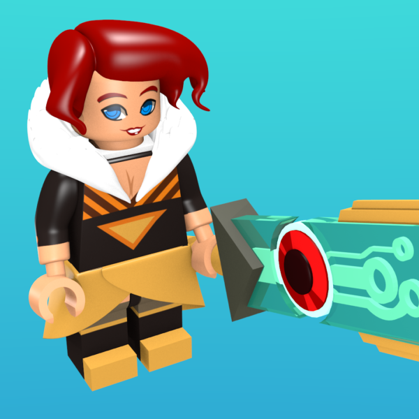 Red from Transistor as a minifigure