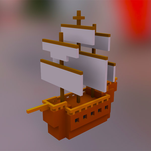 Voxel Sailboat
