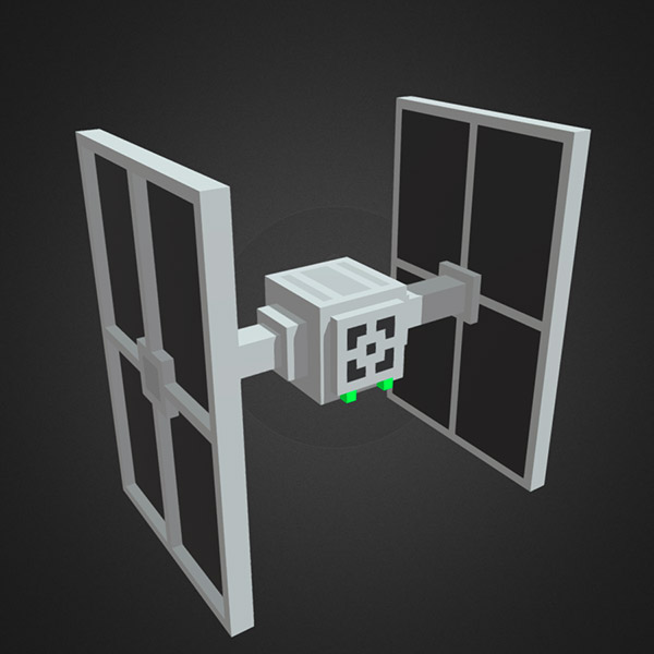 Voxel TIE Fighter